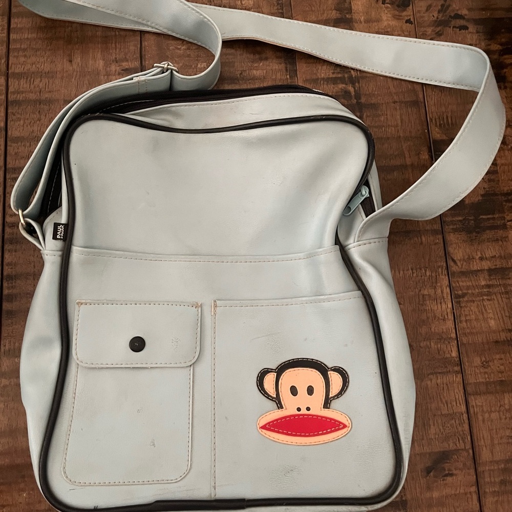 Paul Frank Blue Messenger Bag with Julius Logo